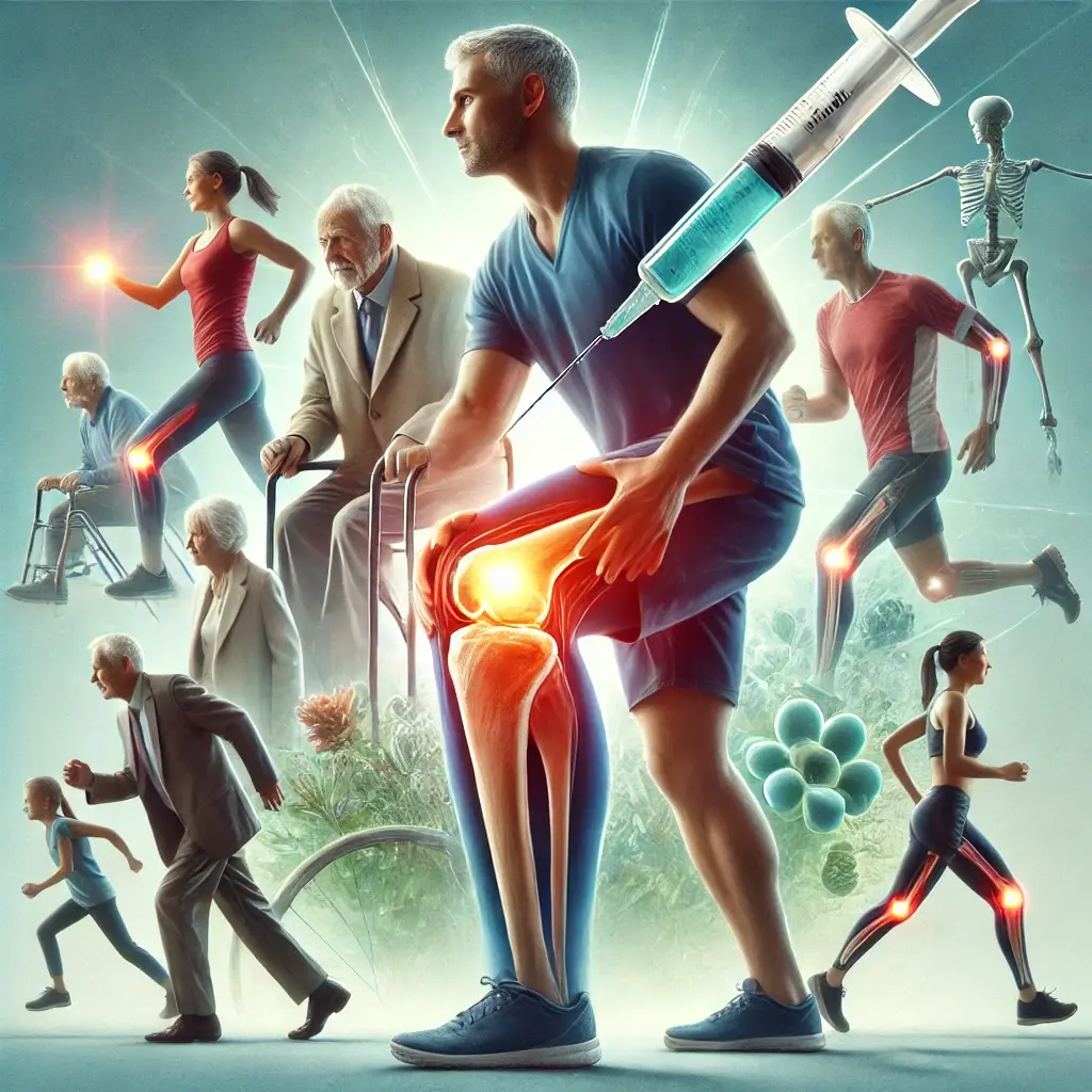 DALL·E 2024 09 03 22.42.29 A professional and compassionate visual representation for a Meta advertisement focused on Large Joint Injections with Stem Cell Treatment. The image