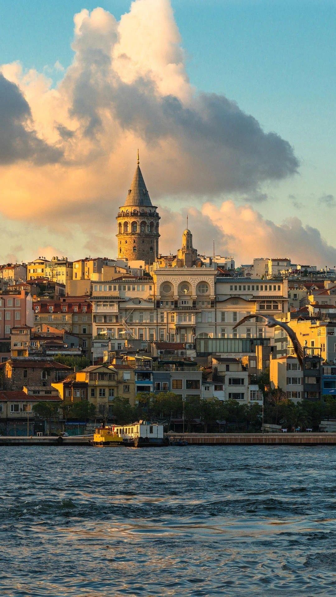 Istanbul skyline at golden hour